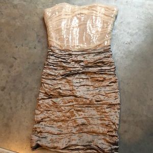 Champagne Nicole Miller dress